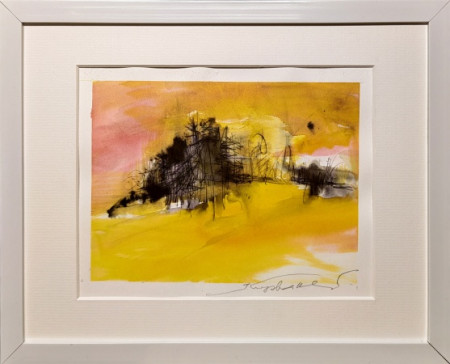 Slunečný podzim - akvarel - 14 x 19 cm - 2023 - 3000,-Kč